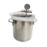 DIA. 25CM Vacuum Defoaming Tank Barrel Stainless Steel Vacuum Chamber Crystal Glue Maker For AB Glue Epoxy Resin Silica Gel 10L