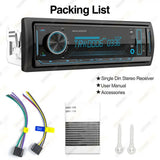 Grandnavi 1 Din MP3 Car Radio Audio Stereo FM Aux Input Receiver SD TF USB 12V In-dash Bluetooth Multimedia Auto Radio Player