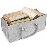 Felt Storage Bag Fireplace Wood Organizer Bags Shopping Basket Magazine Rack Firewood Pocket  Home Storage Bags Shopping Handbag