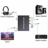 192KHz ARC Audio Adapter Extractor Digital to Analog Audio Converter DAC SPDIF Coaxial RCA 3.5mm Jack Output For TV Monitor