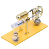 Stirling engine model car physics science technology science small production small invention experimental toy engine