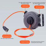 6mm Automatic Retractable Hose Reel, 6 Meters Storage Length, 5-8kg Working Pressure, 185x185x70mm Size, Polypropylene Metal PU