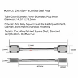 Zinc Alloy Head Cable Protection Sleeve Exposed Mount Metal Wire Pipe Cable Protector Armored Cable Armored Door Loop