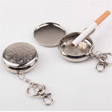 20pcs Stainless Steel Portable Pocket Ashtray with Keychain