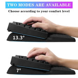 Ergonomic Computer Keyboard Stand with Wrist Rest Memory Foam Keyboard Riser Tilted Breathable Keyboard Holder for Easy Typing