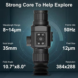 Infrared Thermal Scope Monocular 384X288 50 Hz 35 mm Lens Scope with Rail Mount 6 Imaging Modes Thermal Camera for Night Hunting