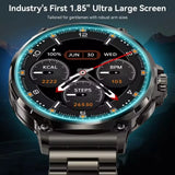 GPS Smart Watch Men 1.85-Inch HD AMOLED Screen BT Calls AI Voice Assistant Outdoor Sports Smartwatch V69 for Android IOS