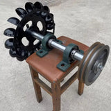 Inclined impact type with bearing seat, low speed turbine generator blades