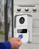 4 Wire Digital Video Intercom System 7 Inch Wireless 5G WIFI Monitor 1080P Doorphone Camera Video Doorbell Card Tuya App Unlock