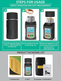 Portable Grain Moisture Tester for 25 Grains Wheat Corn Coffee High Precision with Temperature Compensation Data Storage