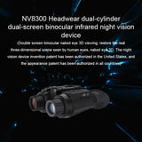 NV8300 Night Vision Binoculars Goggles 8X Digital Zoom 4K UHD 36MP 3D Head Mount Infrared Night Vision Device Hunting Telescope