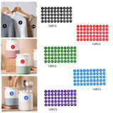 Number Inventory Stickers Round for Clothes Shoes Sports Events Scrapbooking