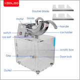 XEOLEO Commercial Ice Crusher Machine 200W Automatic Ice Shaver Machine Snow Cone Maker Ice Crusher Snowflake Ice Machine