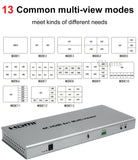 4K HDMI 8x1 Multi-viewer 8 in 1 Out Seamless Switch HDMI Multiviewer 8 Ports HDMI Multiviewer 1 TV Monitor Display Multi Screens
