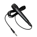 6.5mm Jack 3m Wired Black Microphone With Metal Shock-Resistant Head 3-Pin Connector Anti-Feedback 90Hz–11kHz for Karaoke Aduio