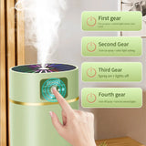 Thick fog humidifier 1.1L, household silent bedroom large capacity colorful breathing light rainbow light, with night