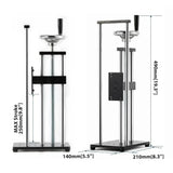 Force Gauge Stand Push Pull Gauge, Hand Wheel Operated, 250mm Stroke, 2 Pcs Testing Clamp, for Compression and Tension Testing