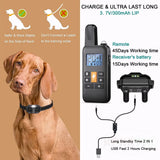 Dog Training Collar - Waterproof Rechargeable 4 Training Modes Beep,Vibration,Electric Shock, E-Collar with Remote H751