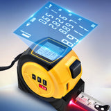 3 IN 1 40M/60M Laser Tape Measure Laser Distance Meter Digital Tape Measure Measuring Tool Steel Tape Measure USB Rechargeable