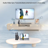 1300ft Wireless WiFi Audio Video Transmission System Transmitter Receiver Dual HDMI Extender for Camera Live Streaming 1TX 5RX