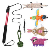 New 7lots Regulable Aluminum Dog Training Poles with Squeaky Attachments for Small Media Large Dogs