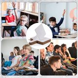 10Pcs 9.6X8inch Dry Erase Answers Paddle, Handhold Wooden White Board Double Sided Dry Erase Answer Board