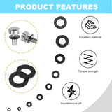 480 Pcs Nylon Flat Round Washers Gaskets Spacers Assortment Set for M2 M2.5 M3 M4 M5 M6 M8 M10 Screw Bolt-Black