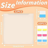 GW-12Piece Scrapbook Paper Storage Box For 30.48 X 30.45 Cm Papers With 60 Adhesive Index Tabs Waterproof Single Top Load