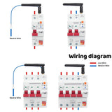 Tuya Smart WiFi+RS485 Metering Leakage Circuit Breaker AC230V/400V Remote Control Circuit Breaker with Undervoltage Protection