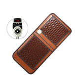 Far Infrared Heating Mat with Germanium Tourmaline Stones Hot Stone Massage Therapy Foldable Design for Home Office Travel Relax
