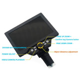 Digital Microscope 7 Inch Large Color Screen Large Base LCD Display 12MP 1-1200X Continuous Amplification Magnifier With A G1200