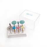 Best 1Box/15pcs Grinding and Polishing Kit of Zirconia Diamond Burs Stones Disc Dentistry Drill Bits Lab Tools Kits Polish Tool