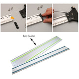 For Track Saw Track Repeatable Cuts Parallel Rail Guide System Aluminium Alloy Circular Saw Track Set Fixed Guide Rail Bracket