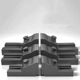 Angled pressure design, hardened steel split heavy duty vise