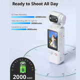 1080P Wifi Video Recorder Camera With 180° Rotating Lens Handheld Body Camera, POV Vlogging Camera Includes 32GB Storage C