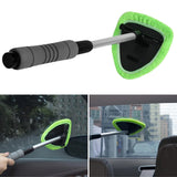 Windshield Cleaning Tool with 2 Microfiber Pads Car Window Cleaning Tool Extendable Handle Car Glass Cleaner for Car & Home Use