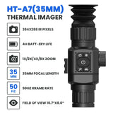 Infrared Thermal Scope Monocular 384X288 50 Hz 35 mm Lens Scope with Rail Mount 6 Imaging Modes Thermal Camera for Night Hunting