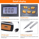 MD7822 Digital Grain Moisture Meter 2%-30% LCD Display Wheat Corn Rice Paddy Moisture Contains Humidity Tester Long Test Probe