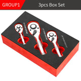 1/4 3/8 1/2 Inch Drive Stubby Ratchet Set Mini Ratchet Wrench Quick-Release Head Mini Ratchet Wrench Multi-funtion Wrench Tool
