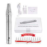 Dermapen Microneedling Pen with 12pcs Screw Drag Cartridges Screw Mesotherapy Treatment Professional Micro Needles Skin Care