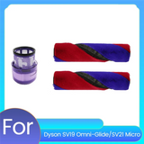 -2-Pack Soft Velvet Roller Brushes With SV21 Filter For Dyson SV19 Omni-Glide/SV21 Micro Vacuum Cleaners