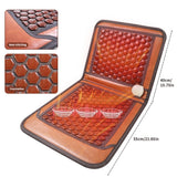 Far Infrared Heating Mat with Germanium Tourmaline Stones Hot Stone Massage Therapy Foldable Design for Home Office Travel Relax