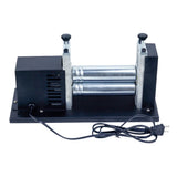220V Electric small leather draw machine，manual glue dispenser leather press laminating machine ，Leather pressure strip
