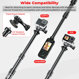 Aluminum Motorcycle Camera Mount Kit Heavy Duty Anti-Vibration & Anti-Theft Lock for GoPro Insta360 DJI Action Cameras