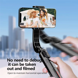 Gimbal Stabilizer Selfie Stick Foldable Wireless Tripod With Bluetooth Shutter Monopod