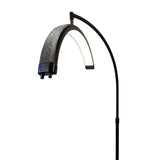 Black Half Moon Lash Light – Classic Multi-purpose LED Floor Lamp for Eyelash Extensions & Beauty Salons