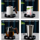 200W Cup Heater Mug Warmer 100°C Hot Tea Makers Warmer Coaster 5 Gear Cup Heaters Coffee Milk Tea Heating Pad 110V/220V