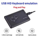 -RFID Reader Writer 915M USB Scanner Plug& Play, Portable Long-Range RFID Inventory Device, Handheld UHF Tag Reader