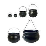 2025 New 6Pcs Halloween Trick or Treating Black Witch Cauldron Candy Bowl Party Supplies