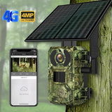 4G Solar Powered Wild Game Trail Camera, Photo Traps with Ucon Cloud Storage App, Real Time Viewing for Home Security